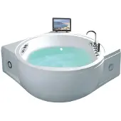 AEA Acrylwanne Whirlpool Blubberbad Hydromassagewanne Spa-Bad Whirlwanne 154x154 cm