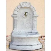 Casa Padrino Jugendstil Wandbrunnen Grau / Antik Messing H. 112 cm - Italy