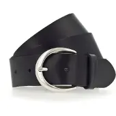 Tamaris Ledergürtel "Charlotte Silver", Damen, Gr. 105, schwarz, Leder, unifarben, Gürtel Ledergürtel, mit halbrunder Dornschließe in poliertem Silber, 4 cm breit