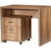 Xl Moebel Gmbh Tisch mit Schubladenschrank Bürotisch mit 3 Schubladen Holz Büromöbel