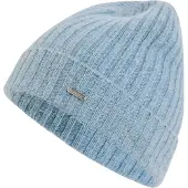 Falke Strickmütze "Pure Cashmere", Damen, Gr. onesize, blau (cloud meliert (6027)), Mützen Strickmütze
