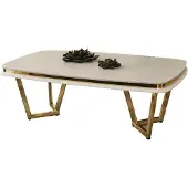 AEA Beige Couchtisch Modern Sofatische Metalltische Robust Wohnzimmertisch