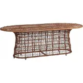 AEA Couchtisch Braun Luxus Moderner Design Kaffeetisch Hochwertig Rattan Beistell