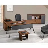 AEA Eckbürotisch Arbeitstisch Komplettbüro Büromöbel 3tlg Holz Set Grau