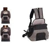 Flamingo Hundetasche - Bauchtrage Xanty Taupe – 29x23x38cm – Polyester – Öffnung Kordel –