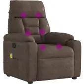 Syfax Massagesessel Braun Mikrofasergewebe
