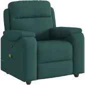 vidaXL Massagesessel Dunkelgrün Stoff