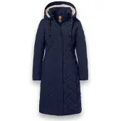 District Wintermantel Cappuccino (mit Kapuze, warm) navyblau Damen
