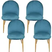 INLEA Esszimmerstühle, 4er-Set COMFI – blau