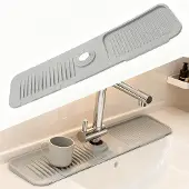 OEM Silikonische Wasserhahnmatte für Küchen- und Badezimmertassen, Wasserhahnschutz, grau, 60x14cm