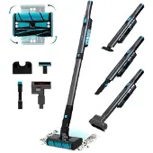 Cecotec Scoba 2100 Twice Max, 2-in-1-Stabstaubsauger, Beutellos, Schwarz, Rechteckig, Zyklonal, 2 dB