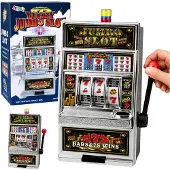 Leantoys Spielautomat, Casino, Sparschwein, großer Münzwerfer, Lichter