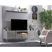 AEA TV Wand Wohnwand Wohnzimmer tv Ständer Wohnwände Sideboard Regal