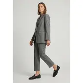 Markenlos Damen-Lederslipper mit goldener Metallschnalle, Größe 38