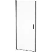 Marwell Duschtür 80cm Dusch-Schwingtür BRIGHT chrom Drehtür - 80x195cm - seitenverkehrt aufbaubar - justierbares Wandprofil - hochwertige Aluminiumprofile