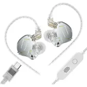 OEM In-Ear Monitor, Hybrid-Technologie, abnehmbares Kabel, Silber mit Mic-C