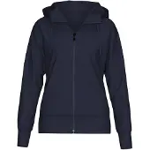 Trigema Sweatjacke "Kapuzenjacke", Damen, Gr. M, blau (navy), Sweatware, 50% Baumwolle, 50% Polyester, lang, ohne Ausschnitt, Sweatjacken Sweatjacke