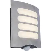 Lutec LED Außenwandleuchte Farell aus Edelstahl, mit Bewegunsmelder und Timer
