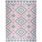 FRAAI Outdoor Teppich Boho | Vedra Aztec Rosa | 200x290cm | Pink | Rechteckig