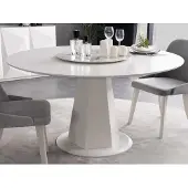 Xl Moebel Gmbh Runder Esstisch Esszimmertisch Küchentisch Tisch Weiß mit Säulenfuß