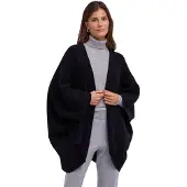 Falke Unisex Cape, Onesize, Schwarz, Struktur, Schurwolle