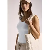 Cecil Trägertop "Style Linda", Damen, Gr. XXL (46), weiß, Jersey, Obermaterial: 100% Baumwolle, unifarben, regular fit taillenbedeckt, Rundhals, Tops Trägertop, mit tiefem Rundhalsausschnitt