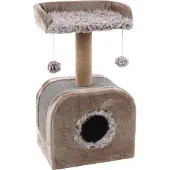 Dripio Kratzbaum Oscar Taupe, 45x33x73,5 cm, mit Höhle und Sisal