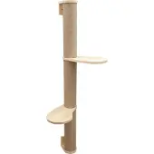 Kerbl Kratzsäule Timber (Höhe 127cm, Last max. 10kg, aus Massivholz) natur 80918