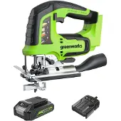 Greenworks Tools 24V Stichsäge, bürstenlos, kabellos – 3000 SPM, 4 Orbitaleinste