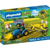 Playmobil Konstruktions-Spielset "Kleiner Traktor mit Heuschwader (72163), Country", bunt, Spielbausteine, Kinder, Kunststoff, Konstruktions-Spielset, Made in Europe