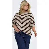 ONLY Carmakoma "CARELIZA L/S PULLOVER KNT NOOS" Kunstfaser