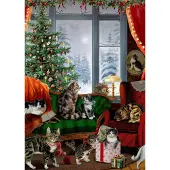 Sonstige Verlage A4-Wand-Adventskalender - Katzen am Fenster
