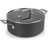 Lacor 48028 Kasserolle mit Deckel, eloxiertes Aluminium