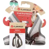 Flamingo Hund Geschirr Step&Go Nelson Grau XS 30cm 30cm