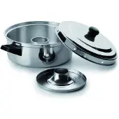 Jamon Ofen-Kasserolle 26 cm Edelstahl silber Kochgeschirr Backofen geeignet