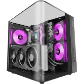 Mars Gaming MC-INFINIOLITE, Midi Tower, PC, Schwarz, ATX, micro ATX, Mini-ITX, Gehärtetes Glas, Gaming
