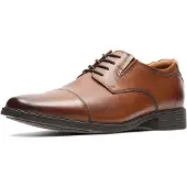 Clarks Shoes Herren Tilden Cap Derbys, Braun (Dark Tan Lea), 44.5 EU