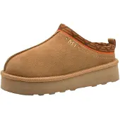 Marco Tozzi Damen Pantoffeln aus Leder Bequem, Braun (Cognac), 41 EU