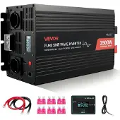 Vevor 3500 W Wechselrichter, 12 V DC auf 230 V AC, Reiner Sinus-Wechselrichter,