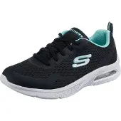 SKECHERS Mädchen Microspec Max Electric Jumps Sneaker, Black Mesh, 28 EU