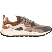 Flower Mountain für Herren. 2017816 Leder Turnschuhe Yamano3 braun (43), Wohnung, Schnürsenkel, Lässig