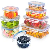 YASHE Frischhaltedosen Set 16tlg (8 Dosen+Deckel) BPA-frei Auslaufsicher