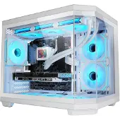 Mars Gaming MC-3TCOREMW, Mini Tower, PC, Weiß, micro ATX, Mini-ITX, SGCC, Gehärtetes Glas, Gaming
