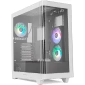 Nox Xtreme Hummer ETHER, Midi Tower, PC, Schwarz, Weiß, ATX, ITX, Mini-ATX, SPCC, Stahl, Gehärtetes Glas, Gaming