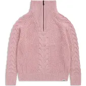 Bergans Milde Knitted Wool Half Zip Women faded pink (21802) S