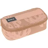 Lassig Schreibgeräteetui LÄSSIG "Spacy Bold, leaves caramel", Kinder, braun (leaves caramel), Polyester, Schreibgeräteetuis Schreibgeräteetui, aus recyceltem Material