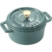 Staub Mini Cocotte, 10 cm | Eukalyptus | rund | Gusseisen La Cocotte Eukalyptus