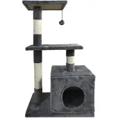 Dripio Kratzbaum für Katzen, 50x30x80 cm, Creme-Grau