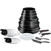 Tefal Ingenio L1599702, Gemischtes Set, Schwarz, Aluminium, Titan, Schwarz, Thermo-Punkt