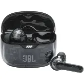 JBL TWS-Kopfhörer Tune Beam, ANC, 48 Std., IP54, Schwarz/Transparent